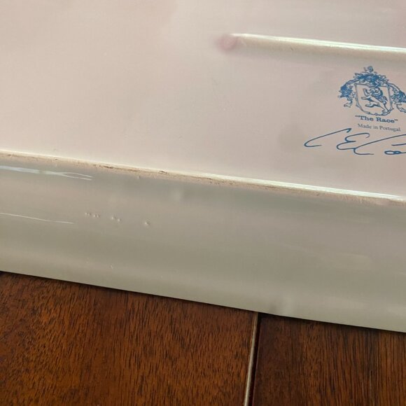 CE Corey The Race Jockey Painted Tart Tray Equestrian Horse Racing Portugal - Picture 9 of 12